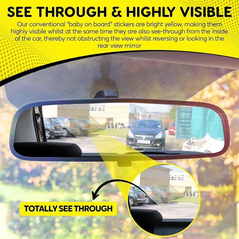 Baby On Board Car Sticker 2 Pack Text Only Durable Adhesive Weatherproof Easy Apply Remove - Image 3